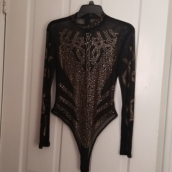 barbed rose Tops - Barbed rose sexy mesh body suit